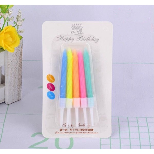 JY Lilin Ulang Tahun 10Pcs Lilin Birthday Candle Party Warna Warni Murah Import