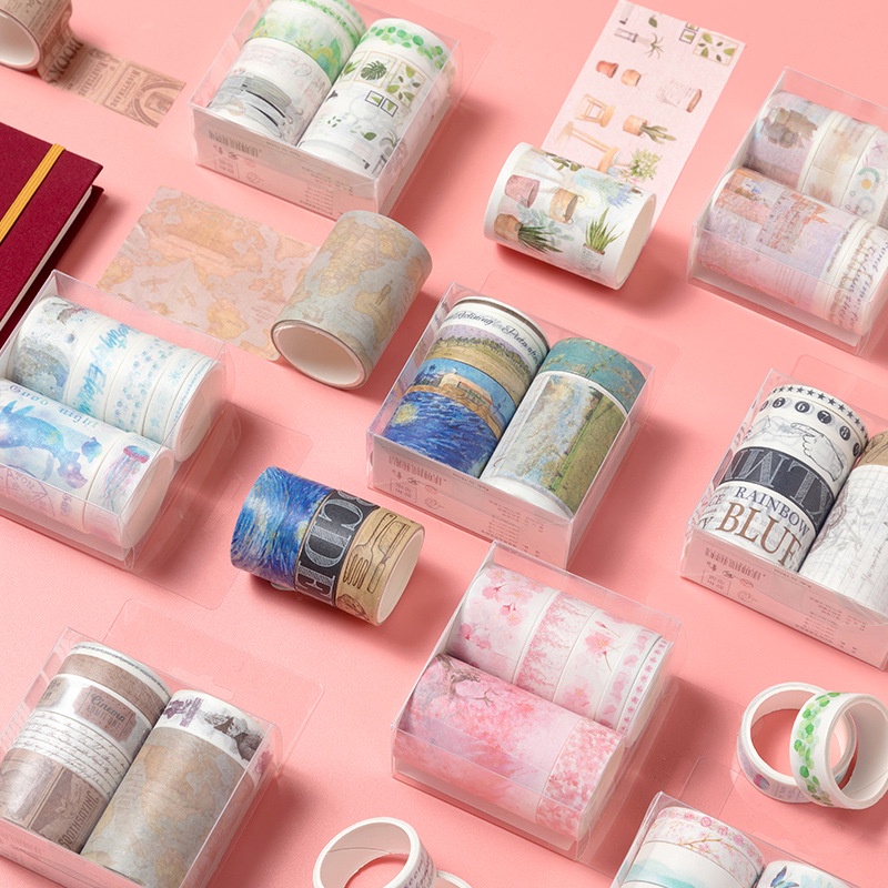 

Washi Tape Set 7 Rolls Selotip Aesthetic Solatip Aesthetic Washi Tape Aesthetic Washi Tape Vintage