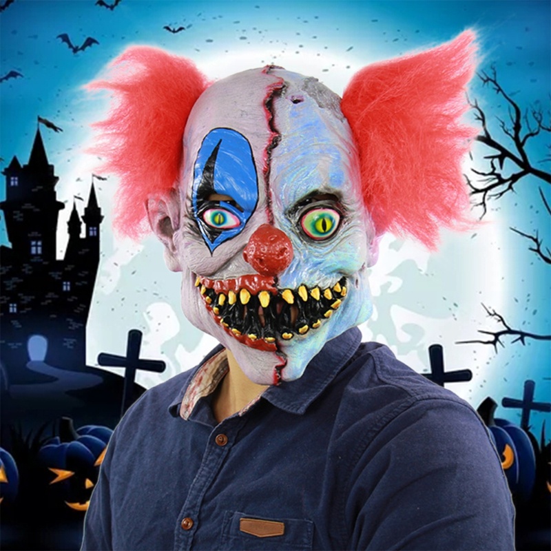 Kostum Badut Zombie Setan Seram Untuk Pesta Halloween