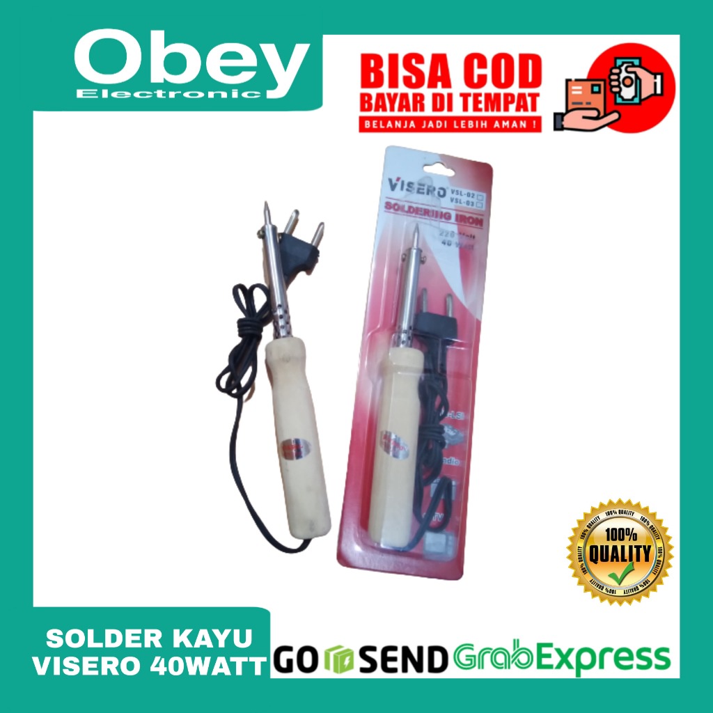 Solder 40W Watt Gagang Kayu