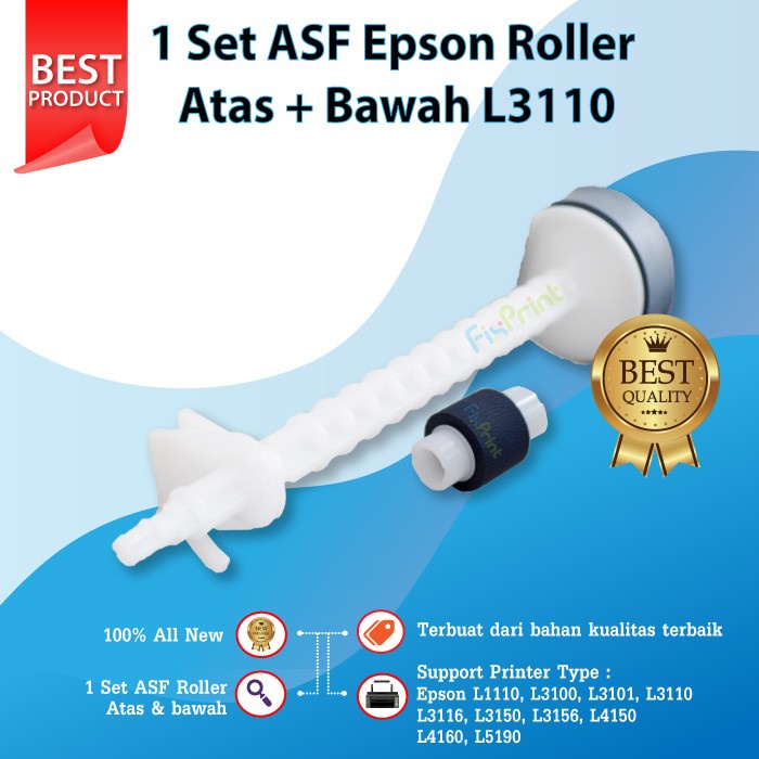 Sparepart Asf Roller Epson Penarik Kertas L1210 L1250 L3110 L3210 L3150 Set - Tanpa Holder