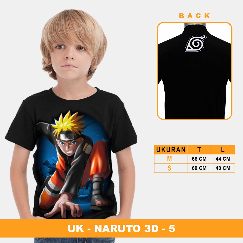 KAOS DISTRO ANAK MOTIF NARUTO KECIL & NARUTO LAINNYA-KAOS ANAK REAL PICT