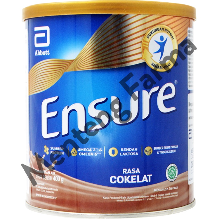 Ensure Cokelat 380 Gram - Susu Penambah Nutrisi Dewasa Rendah Laktosa