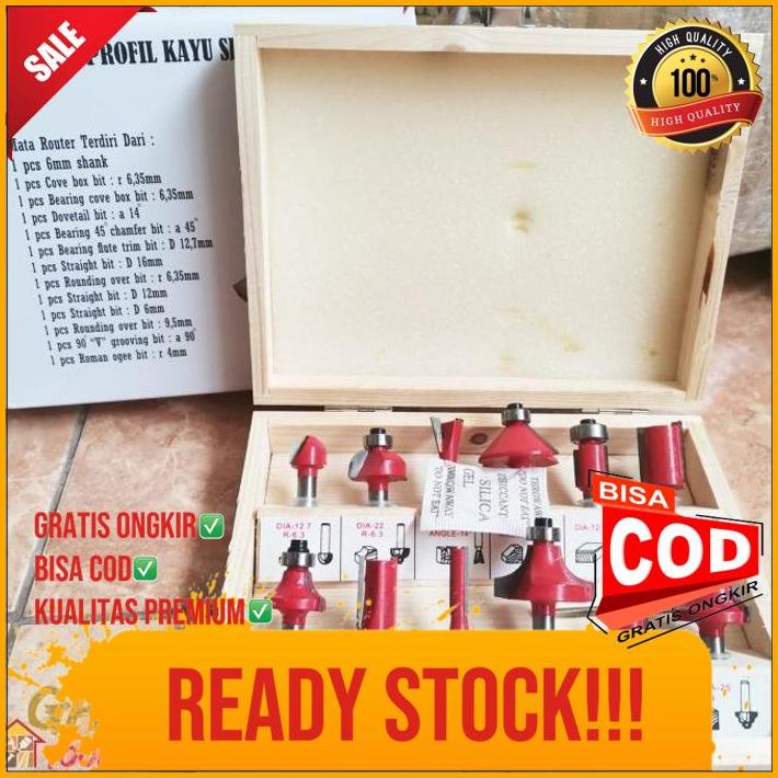 Mata Profil Set 12 Pcs Mailtank Mata Router Set Mata Bor Profil Kayu