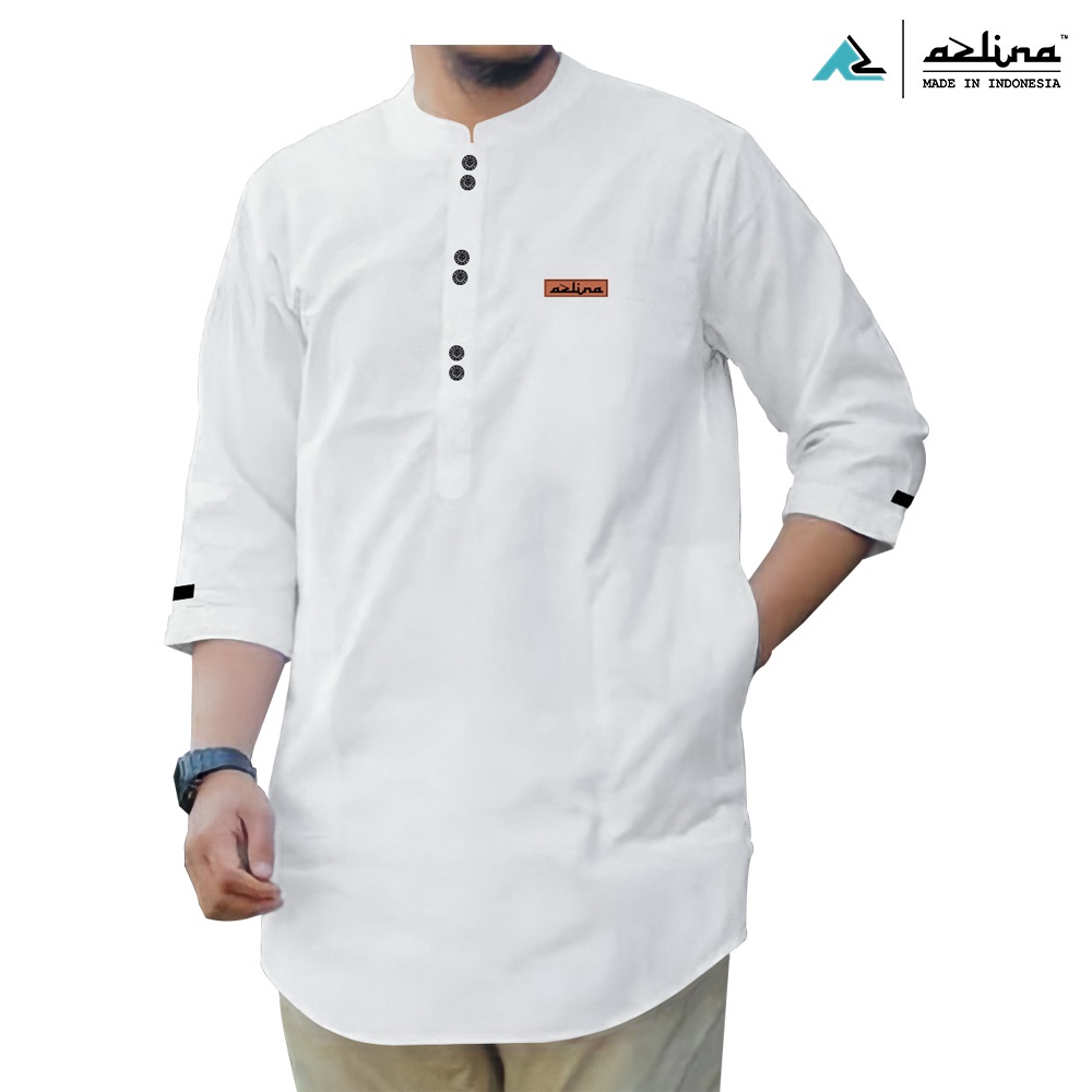 Azlina Baju Koko Dewasa Kurta Pakistan Pria Original Azlina Bahan Katun Madinah Busana Muslim Terlaris COD
