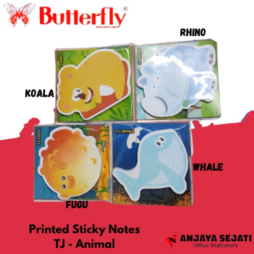 

Printed Sticky Notes 76-10 | Sticky Notes Animal | Tempelan Kertas | Satuan