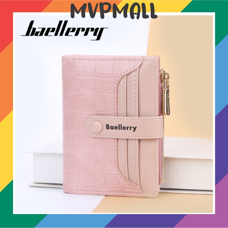 [BISA COD] BAELLERRY N2363 Dompet Wanita Kecil Bahan Kulit PU Leather Premium