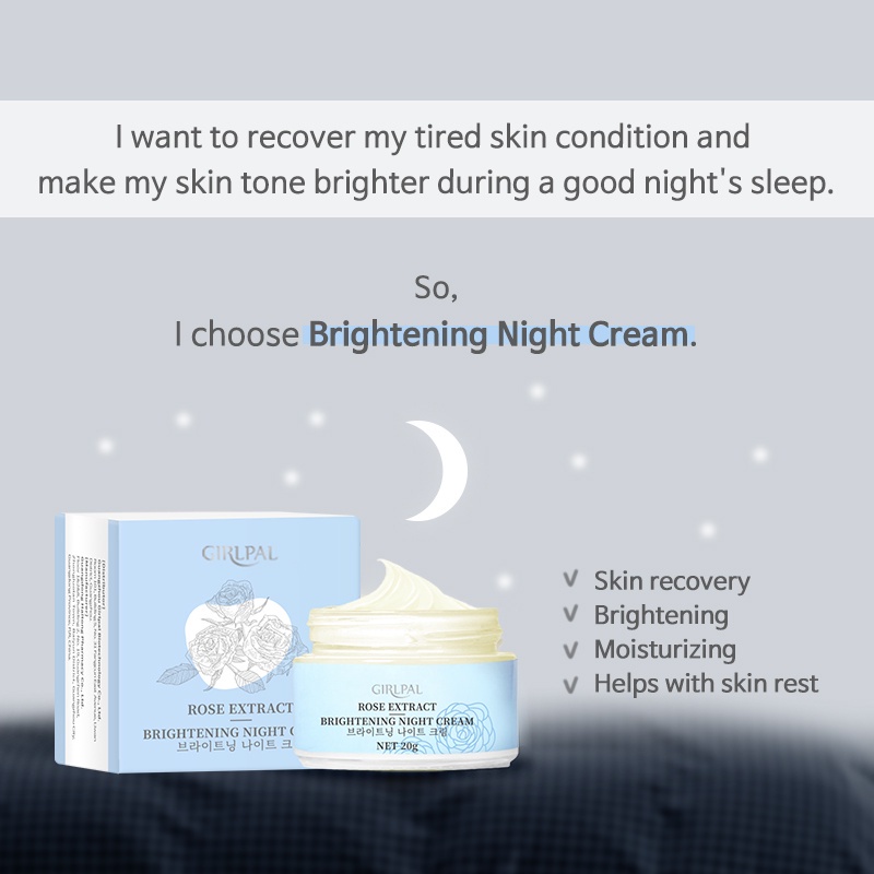 (READY &amp; ORI) GIRLPAL Rose Extract Brightening Night &amp; Day Cream BPOM