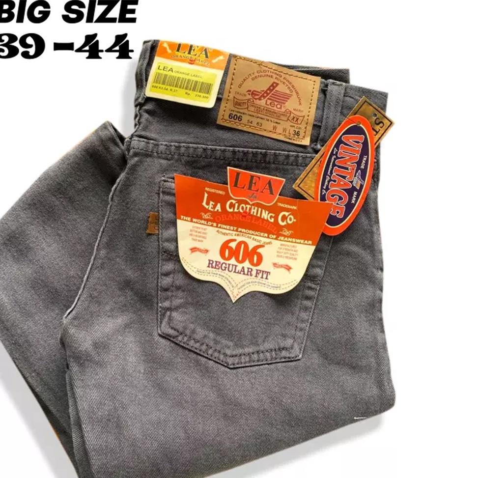 LEA 606 ORIGINAL JEANS JUMBO REGULER STANDART JINS PRIA ASLI "KG.18Oc22ᴶ"