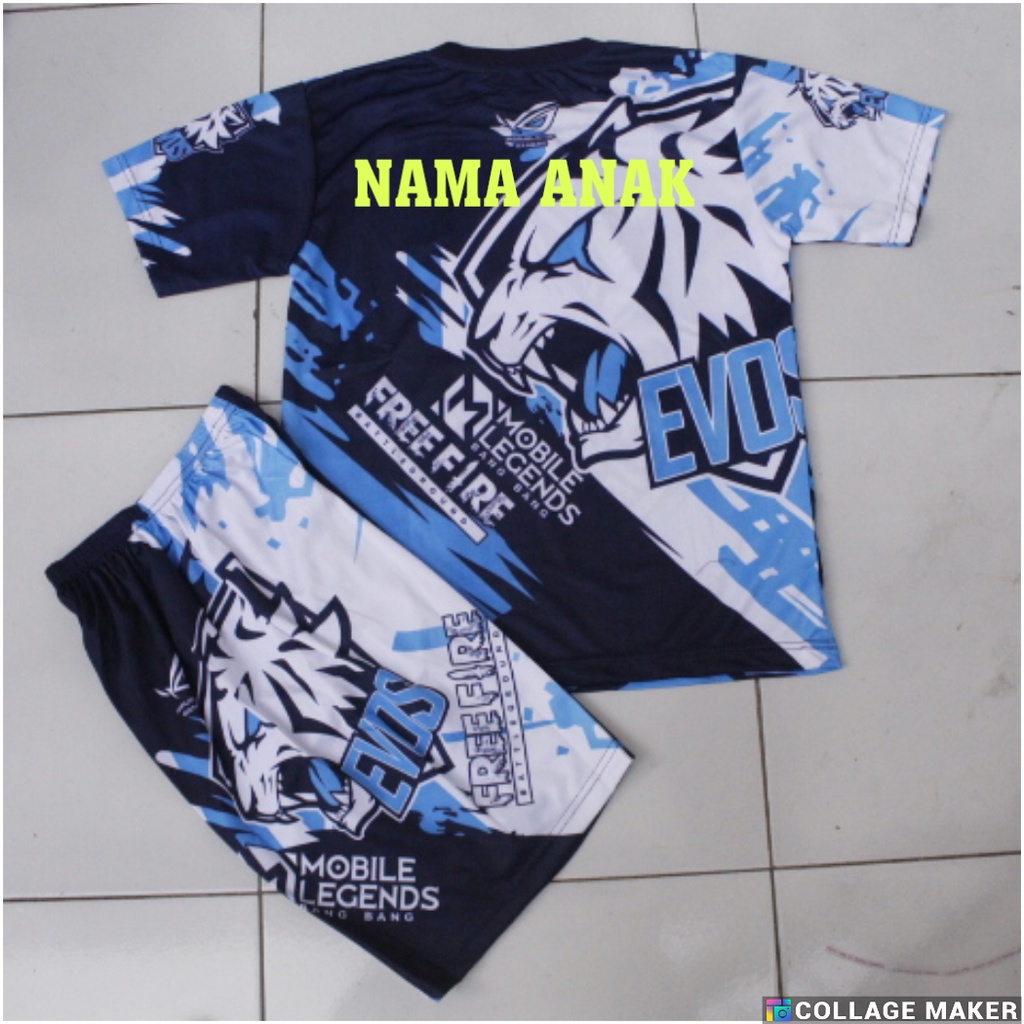 JERSEY KAOS EVOS ANAK LENGAN PENDEK SIZE 2-12THN