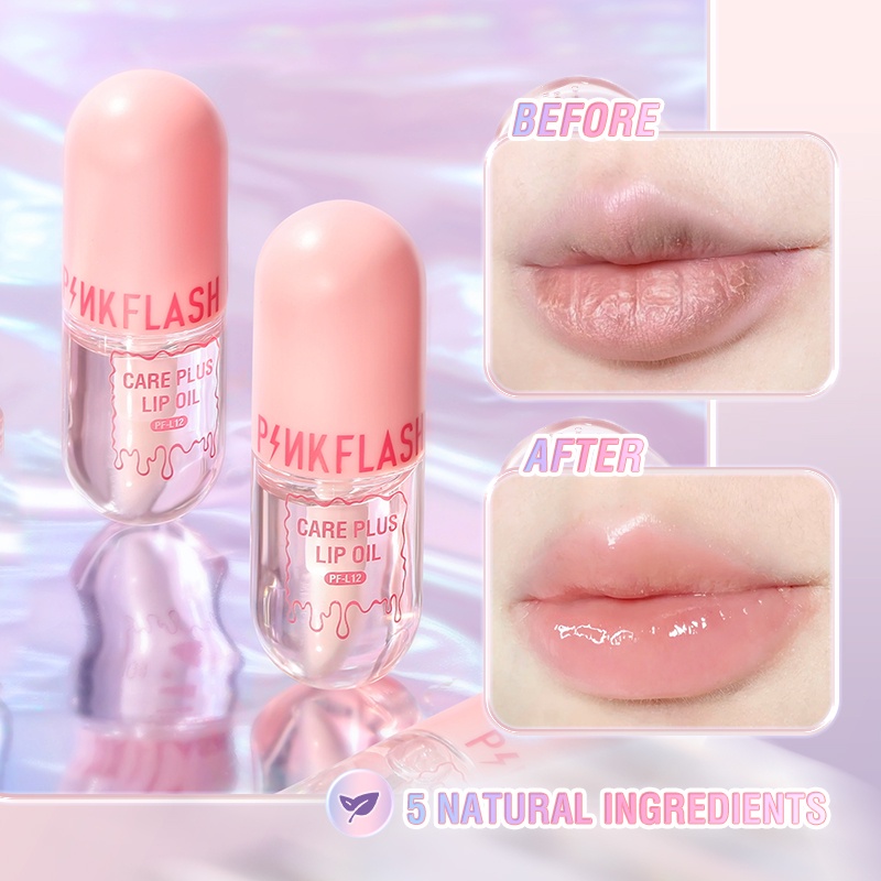 ✨ ELYSIA ✨ PINKFLASH PF-L12 LIP CARE PLUS LIP OIL | BPOM