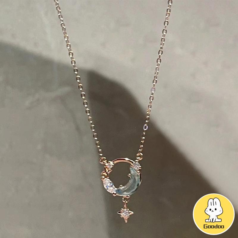 Kalung mewah  desain niche  kalung kalsedon putih -Doo