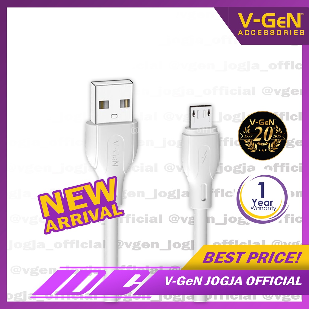 Kabel Micro USB V-GeN VGC-01 3A QC3.0 Fast Charging 1 Meter