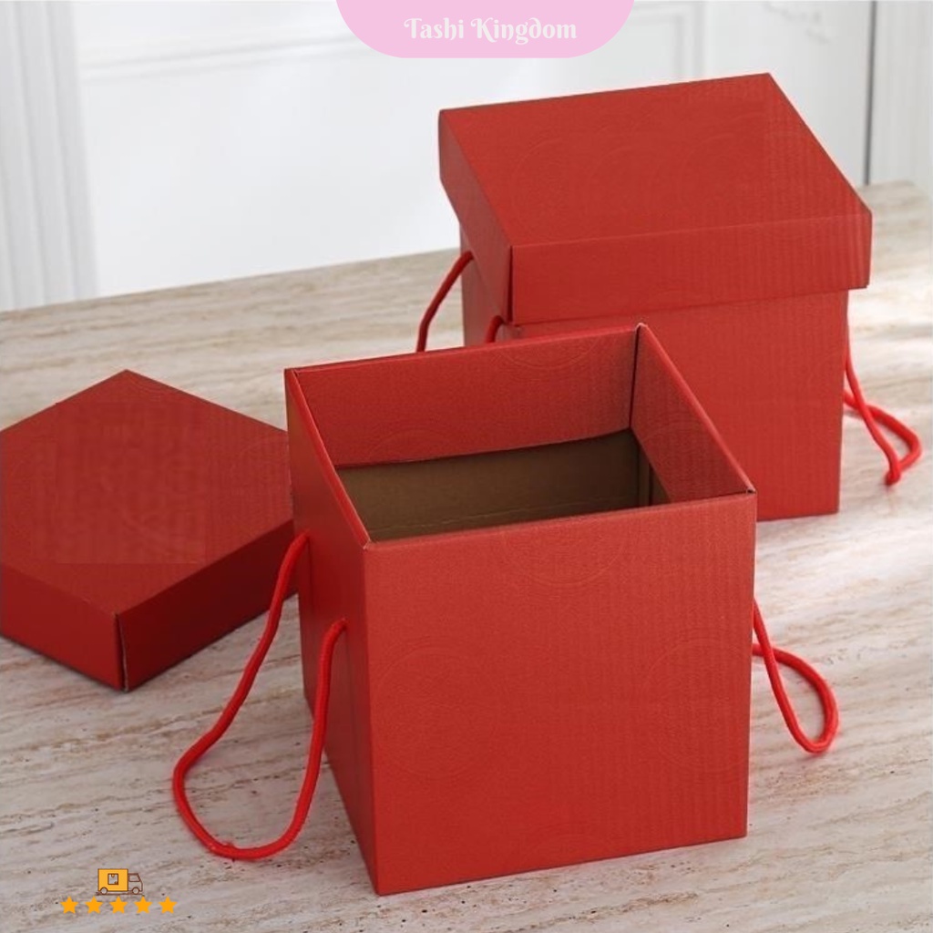 

Kotak snack kado hadiah imlek / kotak merah 21 cm , kotak kado imlek , box gift hampers chinese new year imlek