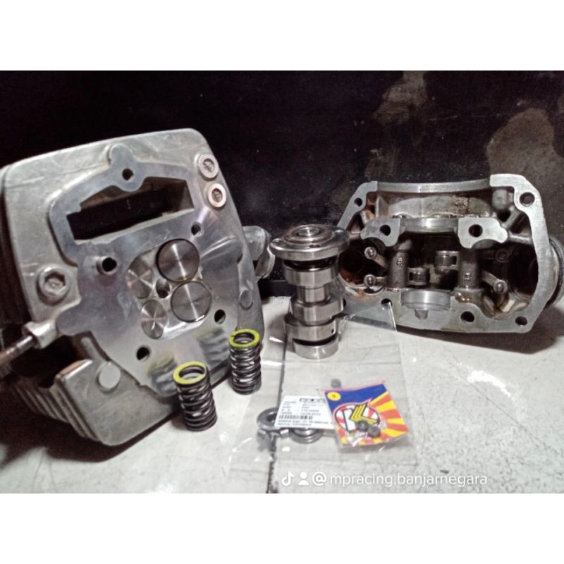 cylinder head kop tiger 4 klep sohc 26/23(ukuran klep bisa di sesuaikan)