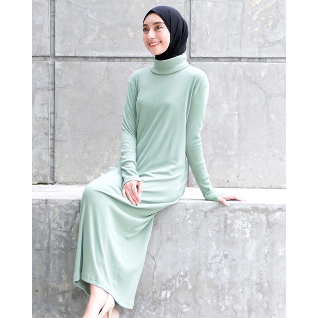 MAZAYA DRESS INNER KNITE LENGAN PANJANG