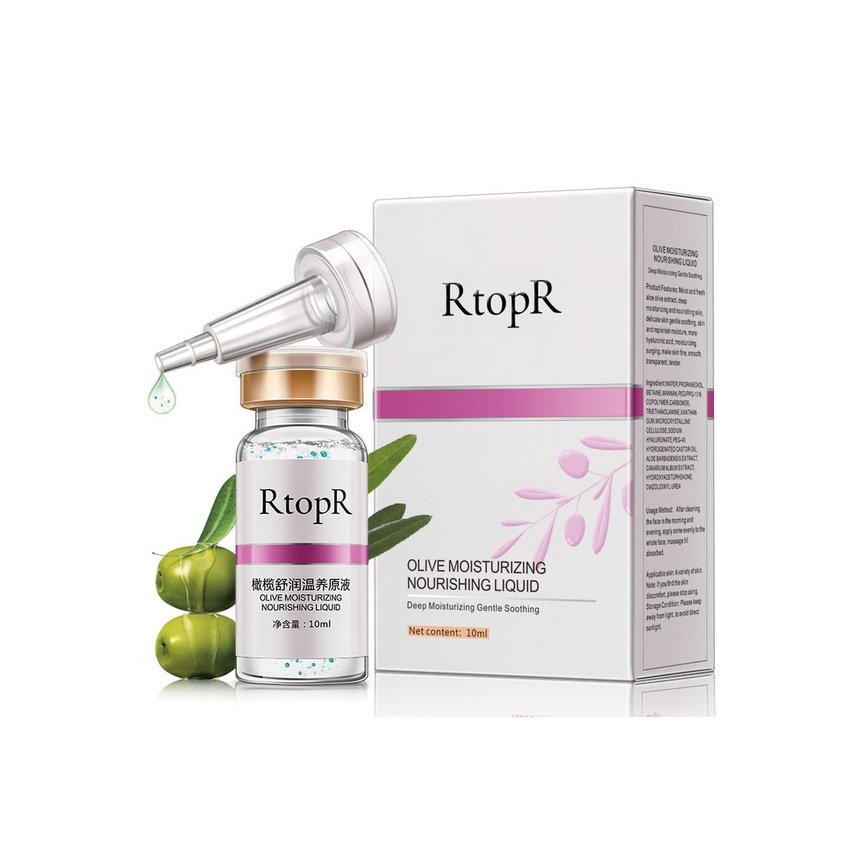 RTOPR Olive Moisturizing Nourishing Liquid Perawatan Wajah Anti Penuaan, Essence Perawatan Jerawat