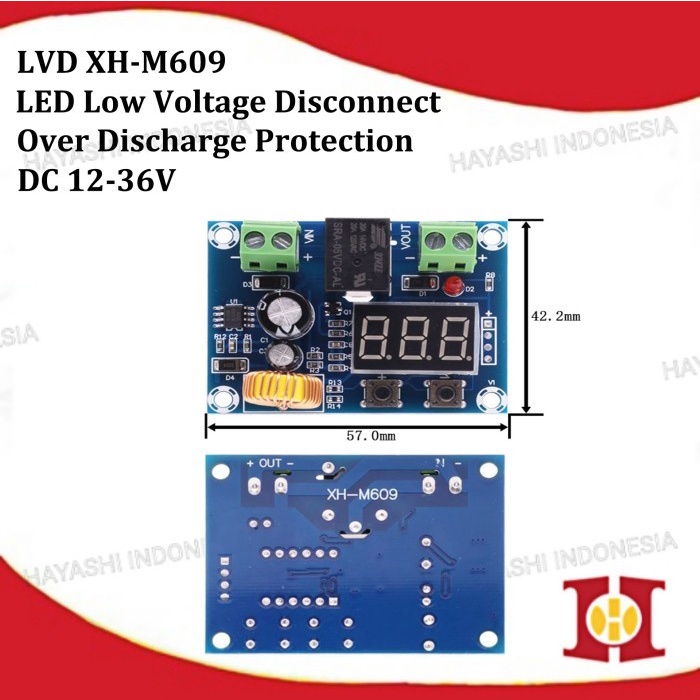 XH-M609 LVD Low Voltage Disconnect Protect Batere Proteksi Discharge