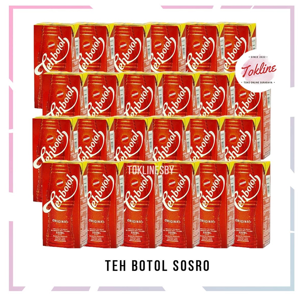 

[ 1 KARTON ISI 24 PCS ] TEH BOTOL SOSRO 330ML