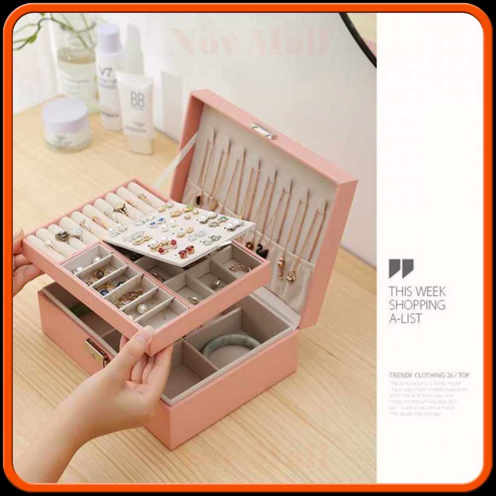 Kotak Penyimpanan Perhiasan Storage Case Display 2 Layer