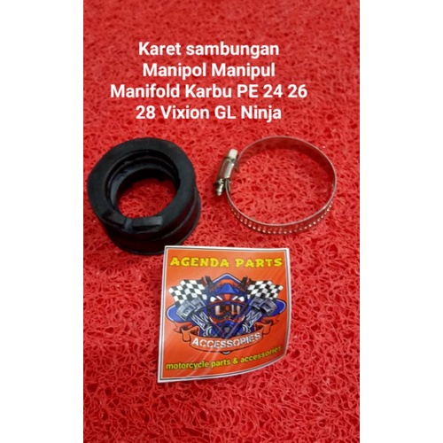 Karet sambungan Manipol Manipul Manifold Karbu PE 24 26 28 Vixion GL Ninja