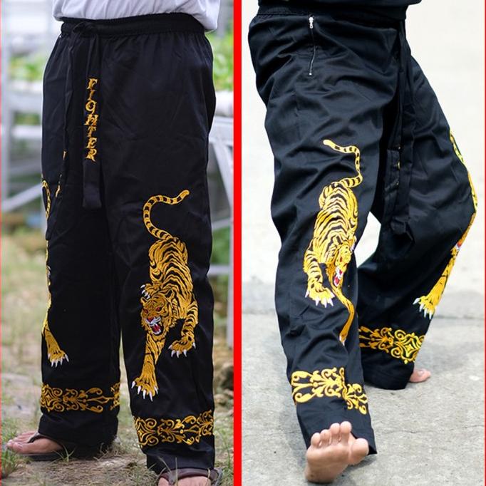 [COD] CELANA SILAT BORDIR MACAN KEMBAR BAHAN DRIL PREMIUM C-53 FREE ONGKIR Kode 1215