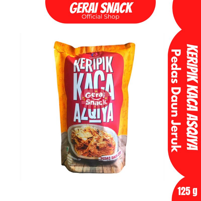 Keripik Kaca Azqiya Pedas Daun Jeruk Renyah &amp; Bumbu Tebal 125g