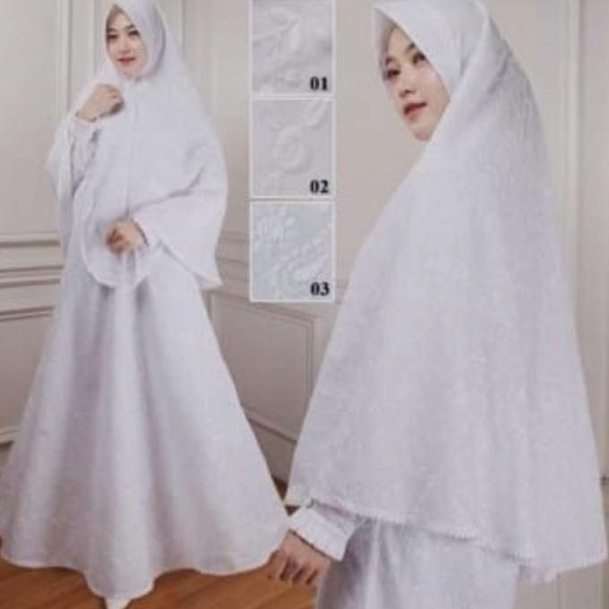 BAJU GAMIS IHROM BORDIR EKSLUSIF_GAMIS IHROM BIG SIZE_3L 5L