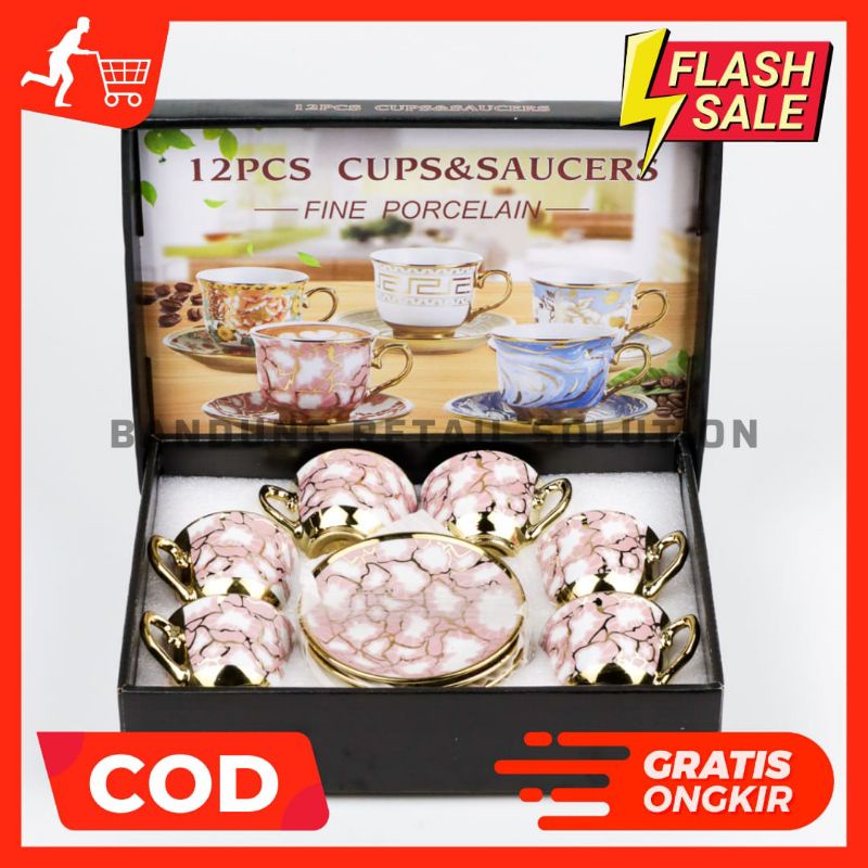 Parcel Kado Cangkir Teh Keramik Parsel Set Paket Gaya Eropa Piring Peralatan Minum Pernikahan Hamper