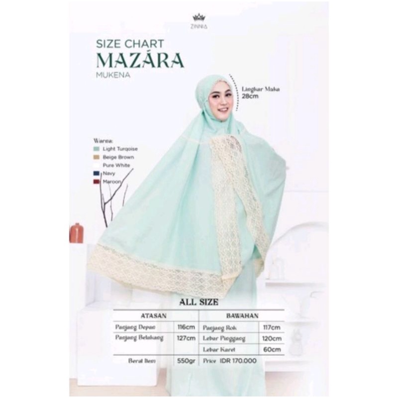 MUKENA MAZARA (light tourqis)