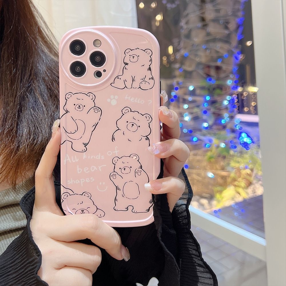 Case Desain Graffiti Beruang Untuk IPhone 12 13 14 11 Pro Max Kkljhn