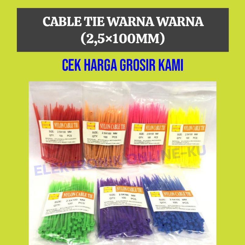 CABLE TIE WARNA WARNI 2,5×100MM (500PCS)