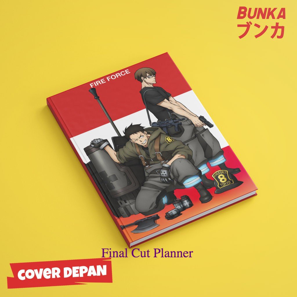

Notebook Fire Force Obi X Hinawa Hardcover A5 Buku Tulis Catatan Notes Agenda Planner Jurnal .