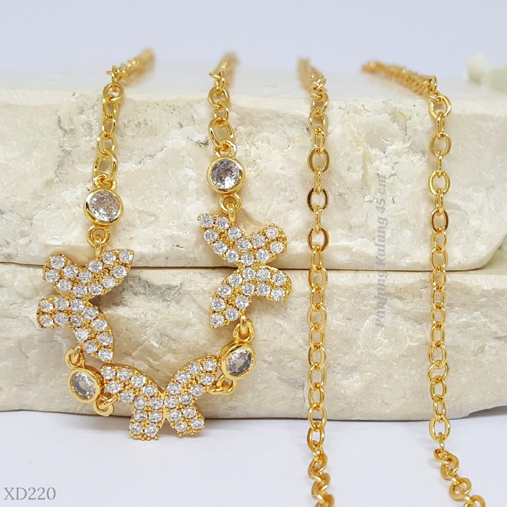 PGX Kalung Wanita Xuping Aksesoris Fashion Perhiasan Lapis Emas XD220