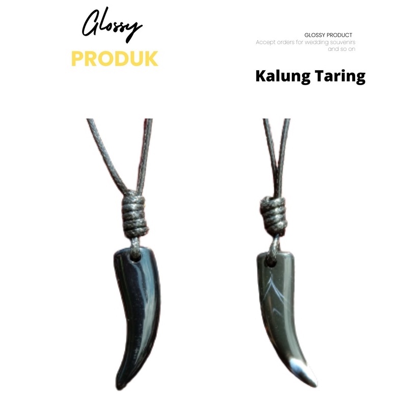 Kalung Pria Liontin Taring/ Kalung Etnik/ Kalung Gunung/ Aksesoris