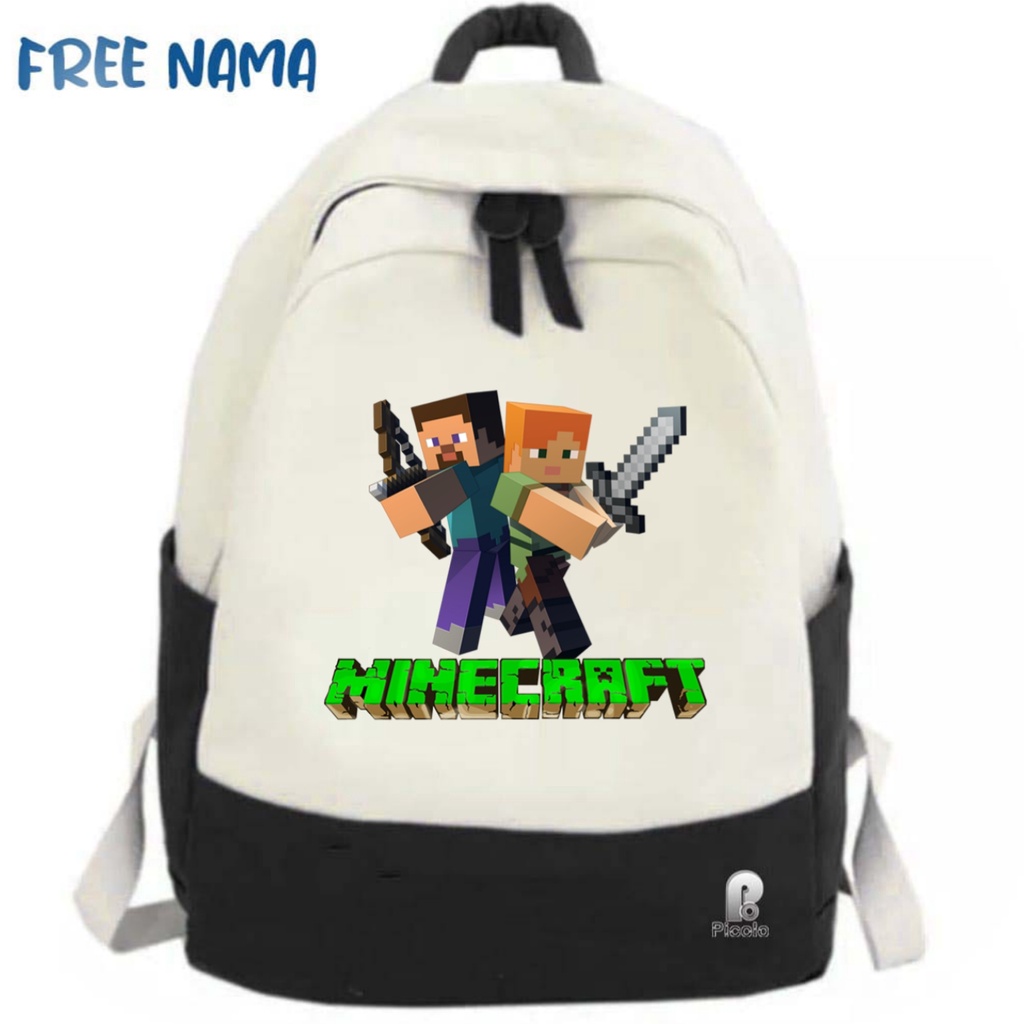 TAS SEKOLAH ANAK SD MOTIF MINECRAFT UNISEX