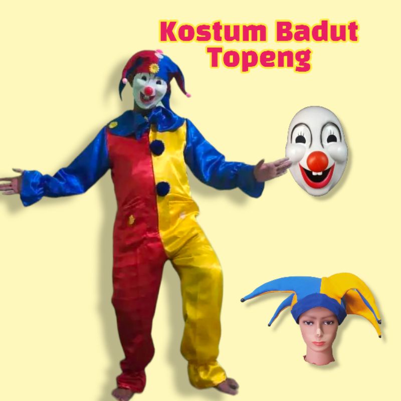 Kostum Baju Badut Ulang tahun/kostum badut sulap/kostum badut lucu