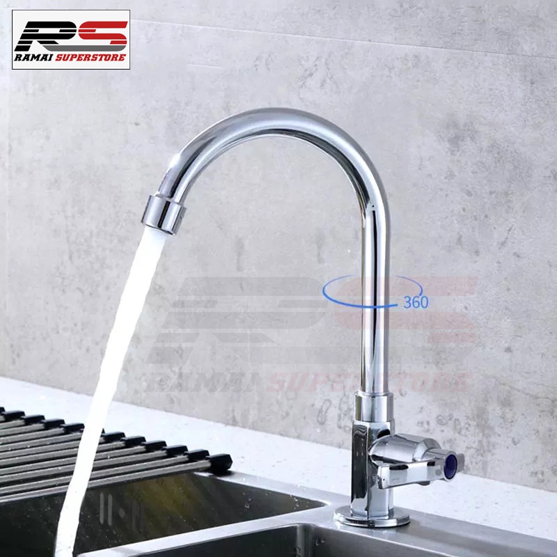 Keran Dapur Kran Cuci Piring Sink Stainless Meja