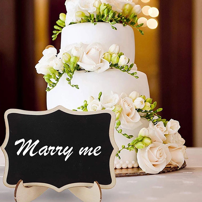 

RK 10Pcs Papan Tulis Kapur Kecil Mini Chalkboard Blackboard Papan Tulis Meja Mini Beserta Dudukan