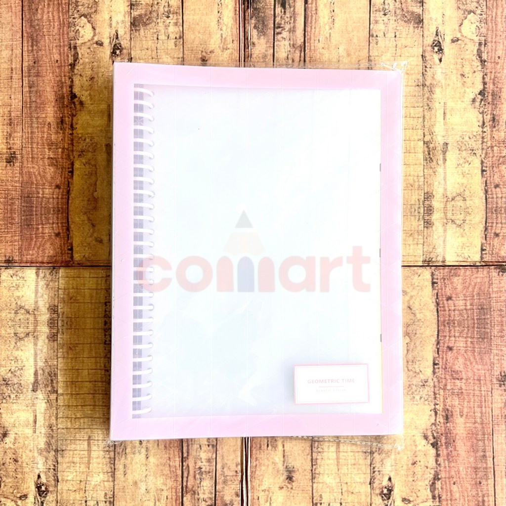 Map Binder Wengu A5 B5 Motif Geometric Time Ring Besi Pastel - Binder Note Plus Loose Leaf dan Divider - Binder File