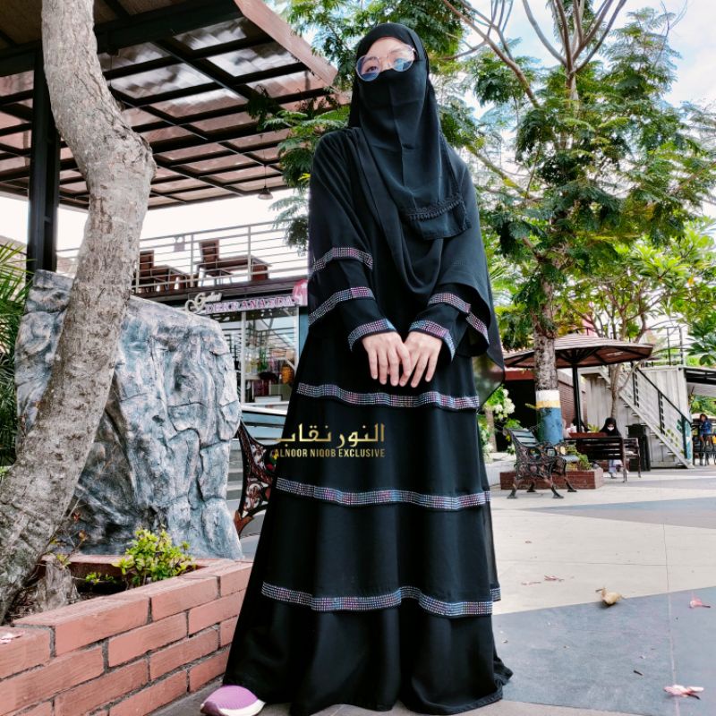 abaya turkey abaya hitam jubah hitam temboro abaya ori alnoor niqob