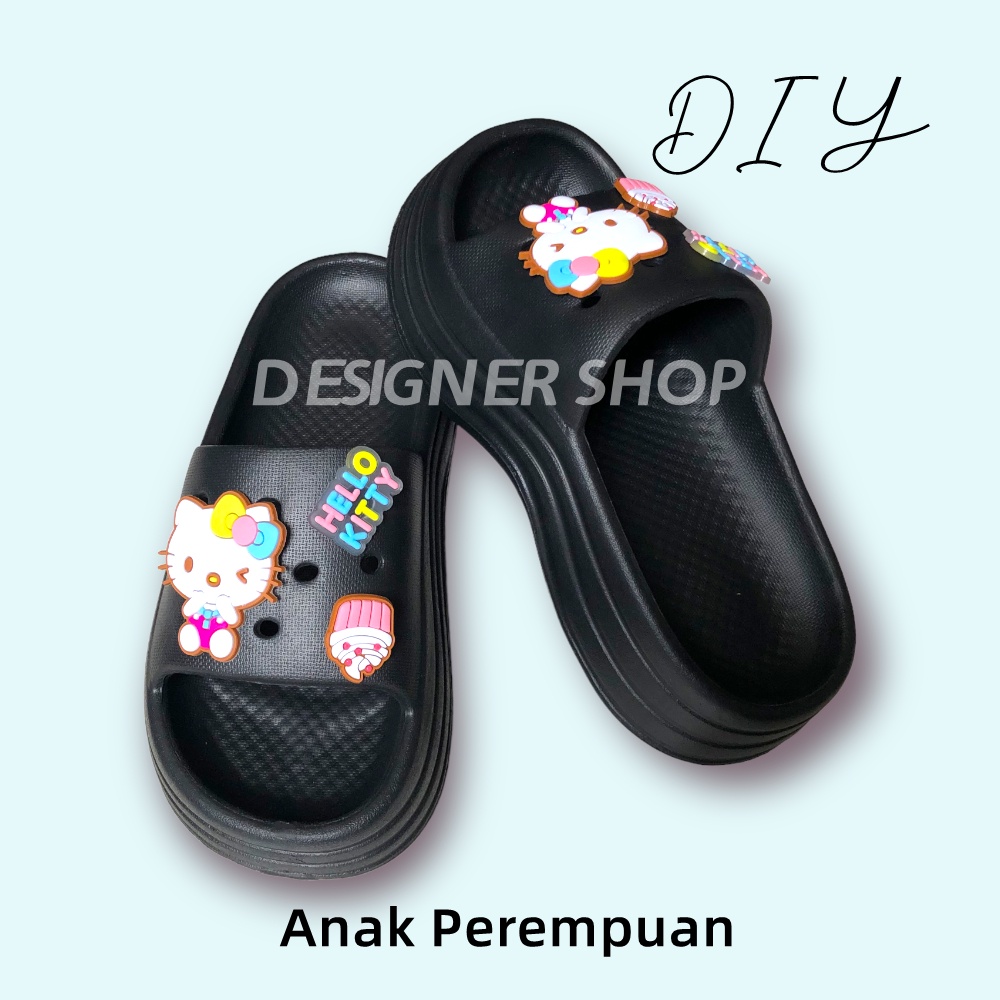 Sandal Jelly Fuji Wegdes Anak Perempuan Import