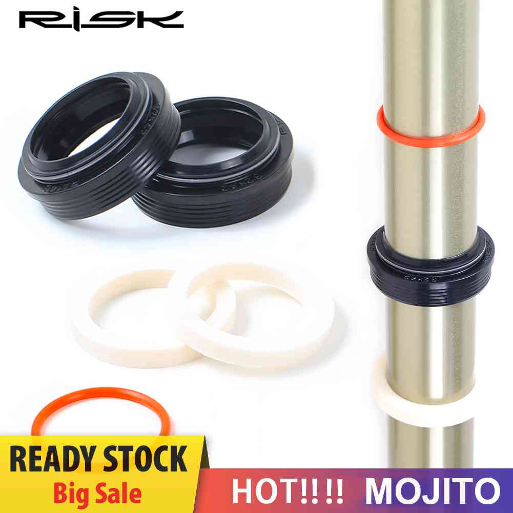 Risk Set Ring Segel Oli Fork Depan Sepeda Gunung Bahan Busa Spons Anti Debu Ukuran 32mm