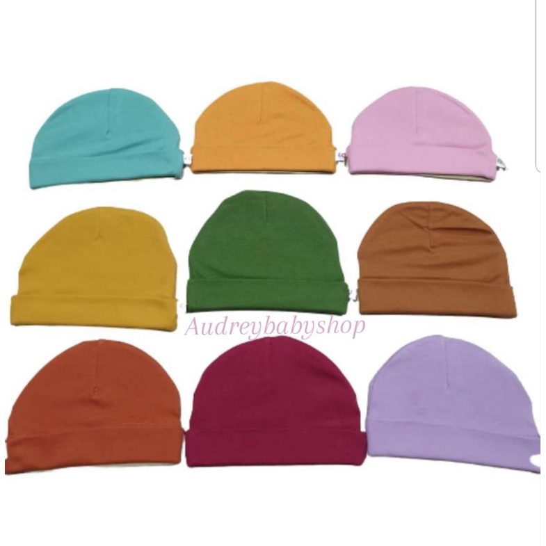 Topi baby 1 pcs polos warna