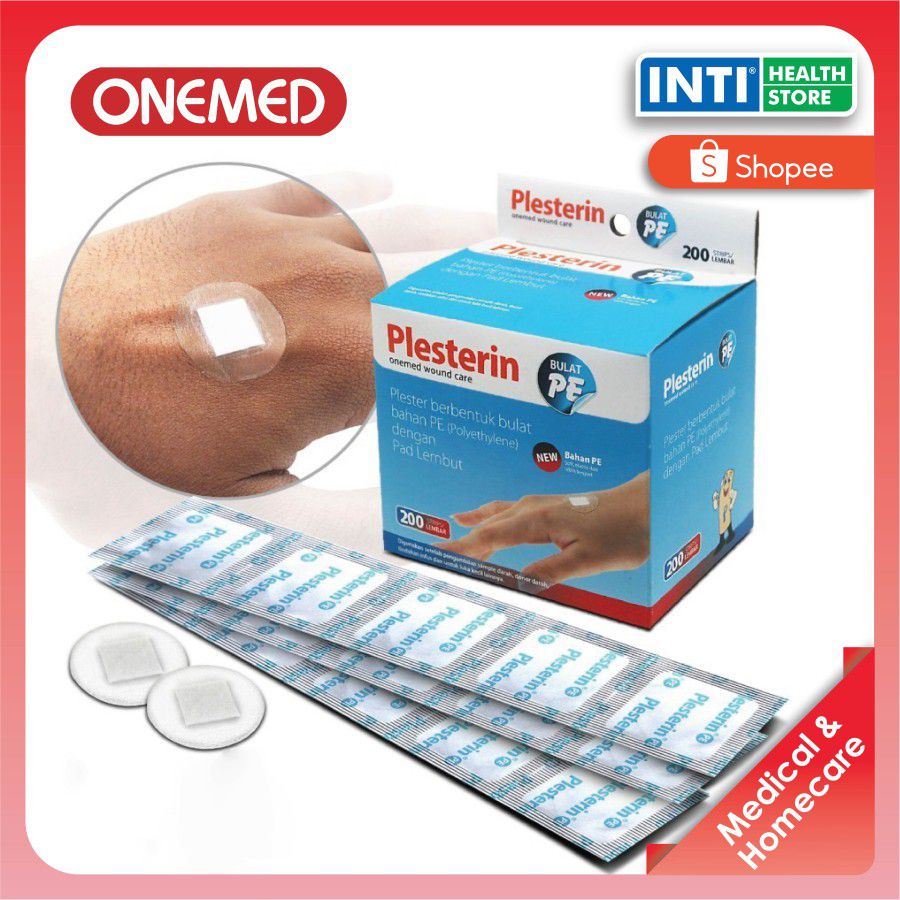 Onemed | Plesterin Bulat PE Transparan Anti Air Isi 200's | Plester