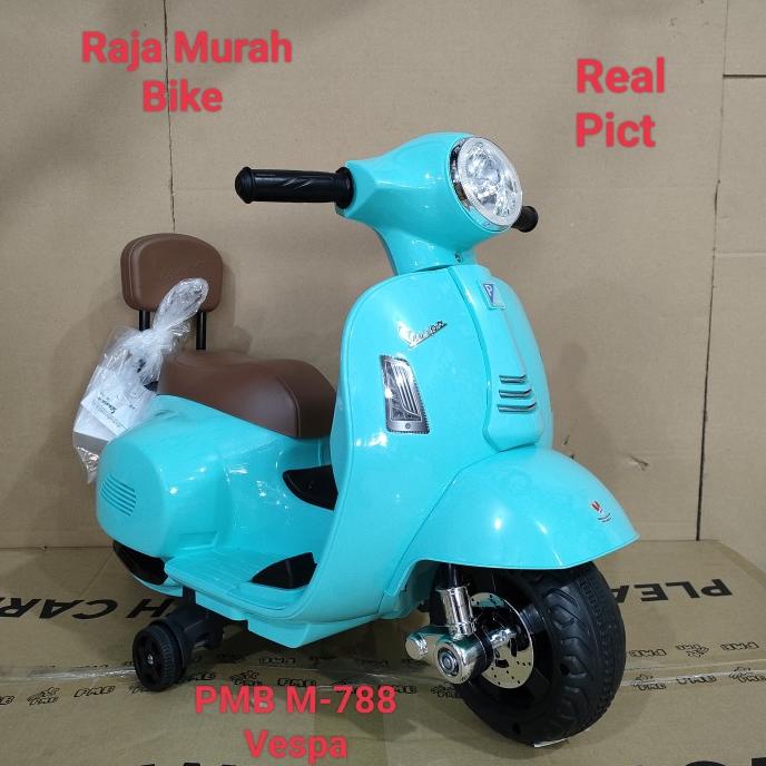 Mainan Anak Motor Aki Vespa Motoran Aki Vespa Cas Mainan Motor Aki