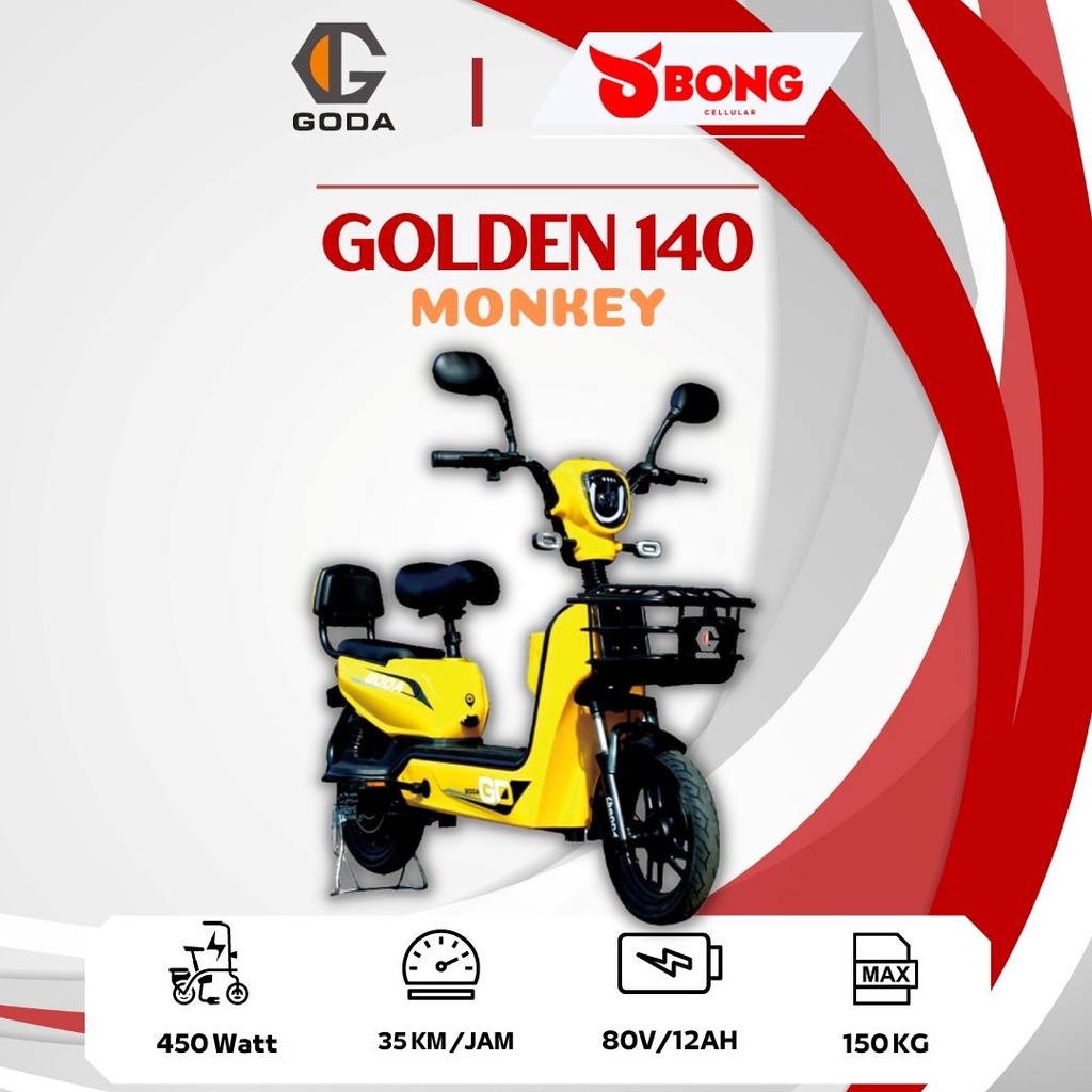 Sepeda Listrik Goda GD Golden 140 Monkey GD 140 Electric Bike 500 Watt