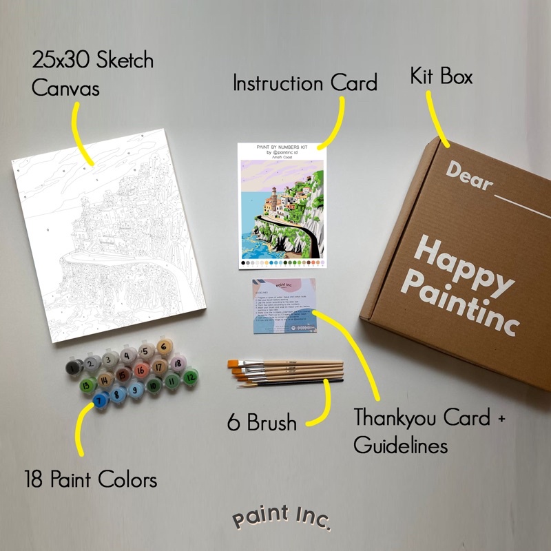 

Paint by Numbers Kit: Amalfi Coast Paint Inc. ID Painting Kit RB9