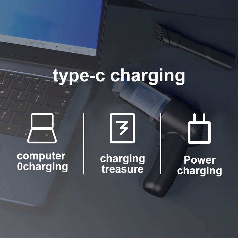 Wireless Handheld Car Vacuum Cleaner Mini | Penyedot Debu Vacuum Cleaner Mini Portable Charger Rakii Tanpa Kabel