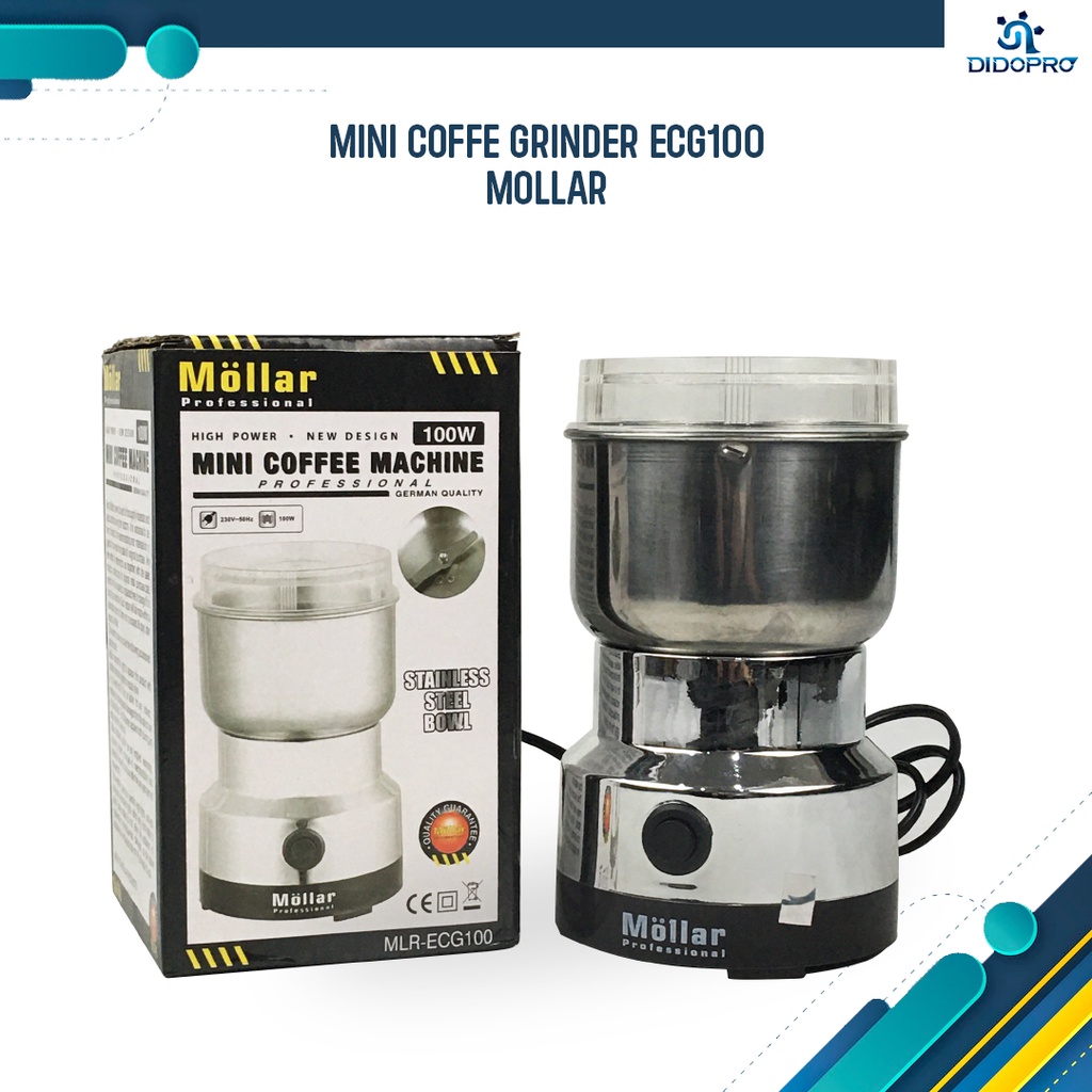 MOLLAR ECG100 Mesin Gilingan Kopi Listrik Mini Coffee Grinder 100 Watt